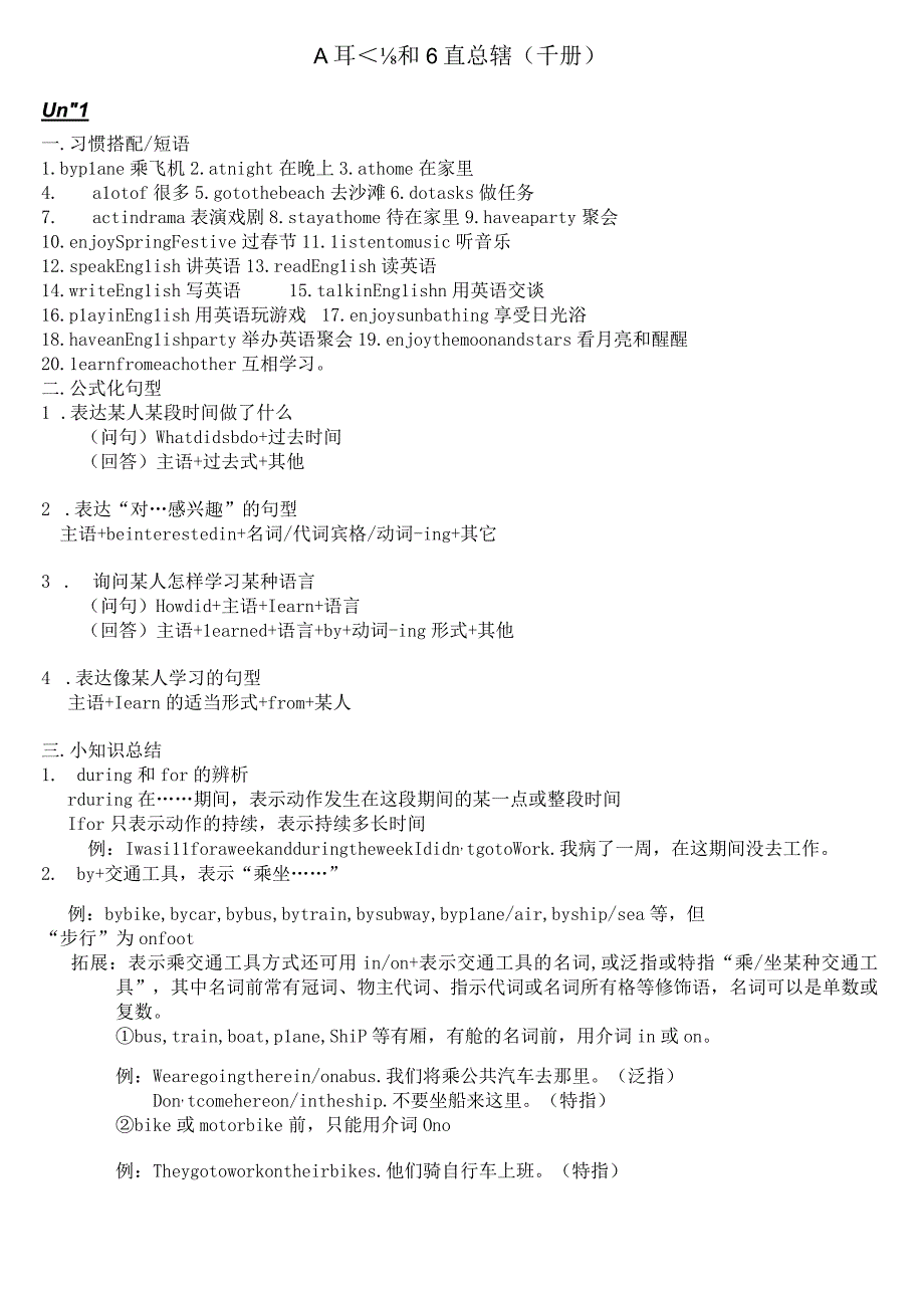 人教精通版六年级下册12单元知识点总结.docx_第2页