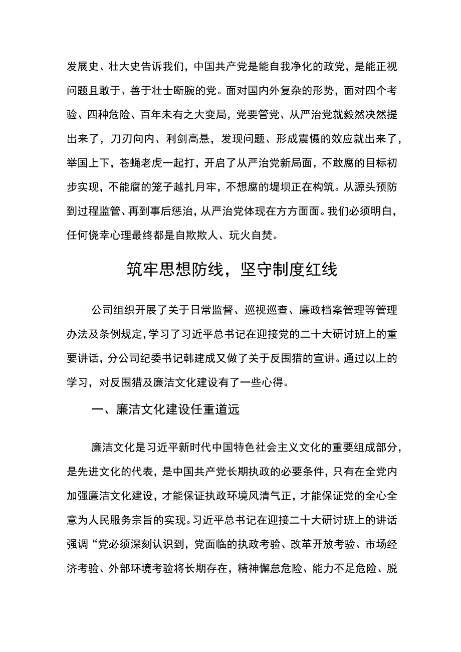 东川石油公司2023年反围猎心得体会汇编.docx_第2页