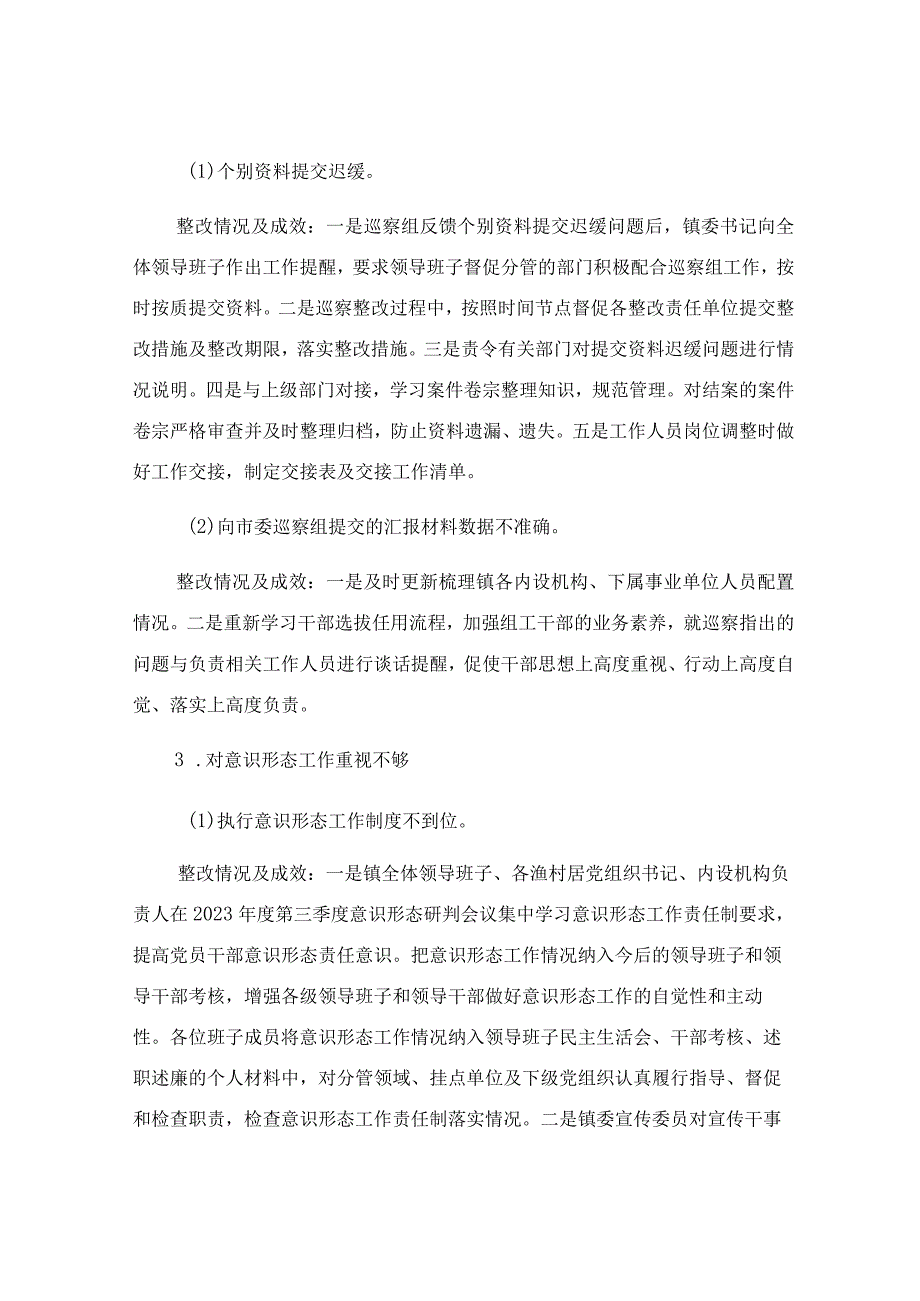 乡镇关于巡察整改进展情况的报告.docx_第3页