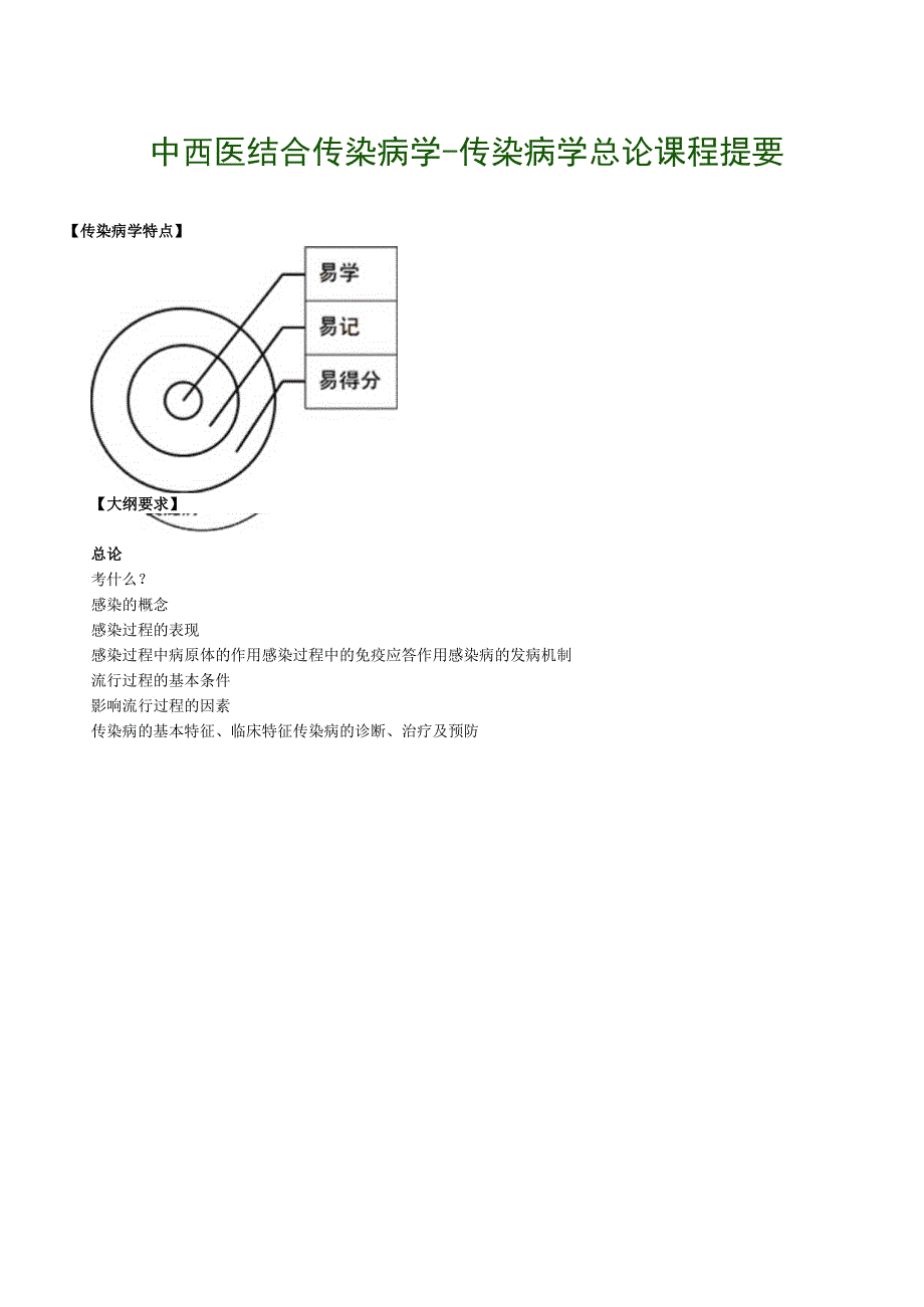 中西医结合传染病学传染病学总论课程提要.docx_第1页