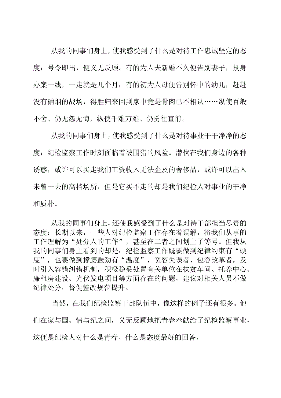 以青春之我彰显青春态度纪检监察系统优秀新任职干部演讲比赛.docx_第2页