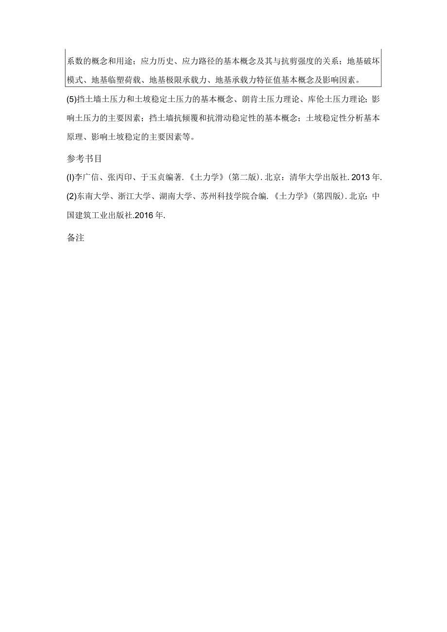 中国地质大学北京2023年硕士土力学813考试大纲与参考书目.docx_第2页