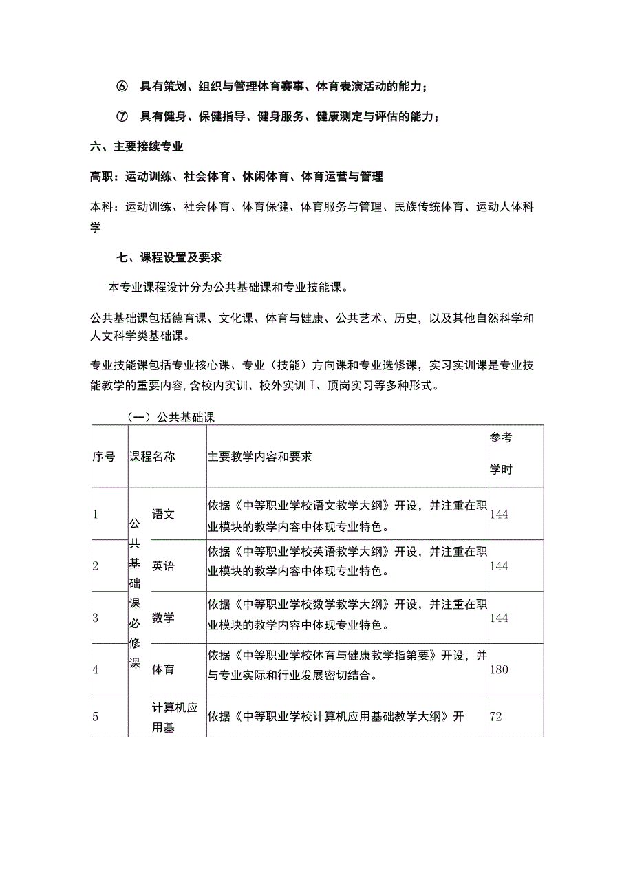 体育服务与管理专业人才培养方案.docx_第3页