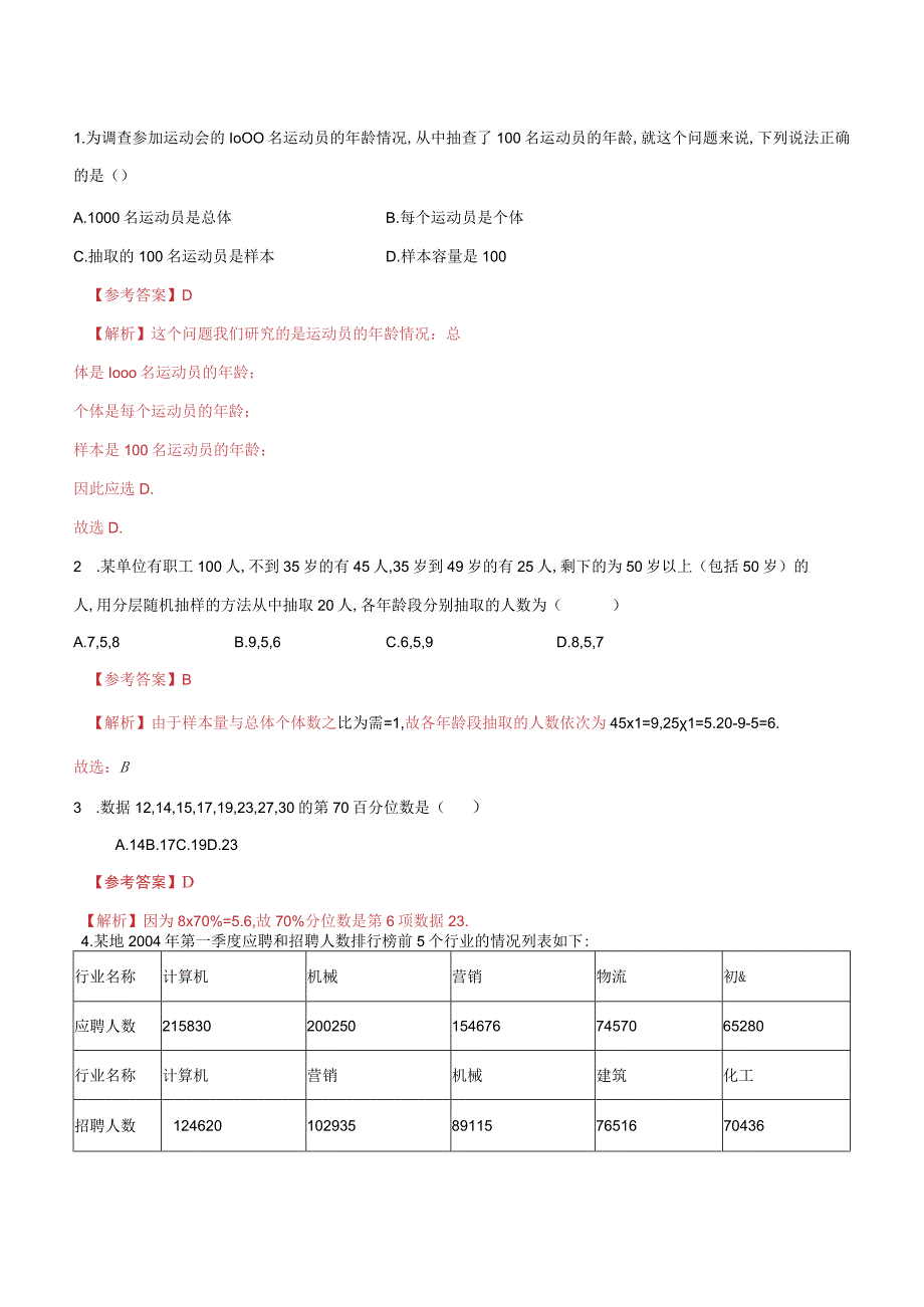 专题17统计复习与检测核心素养练习解析版.docx_第2页