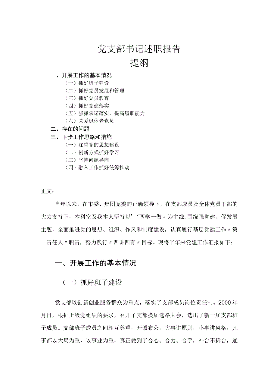 党支部书记述职报告.docx_第1页