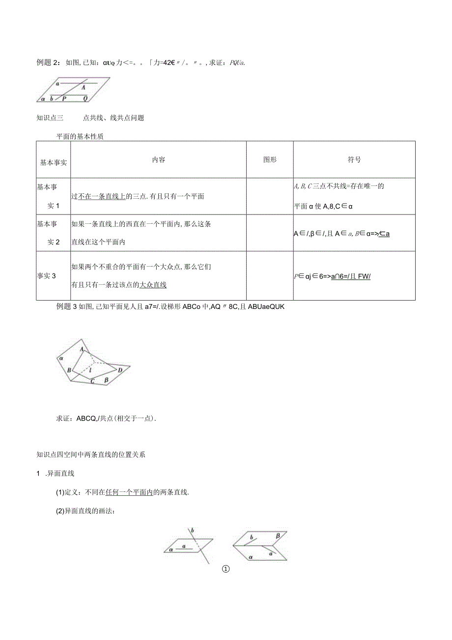 专题11空间点直线平面之间的位置关系知识精讲原卷版.docx_第3页