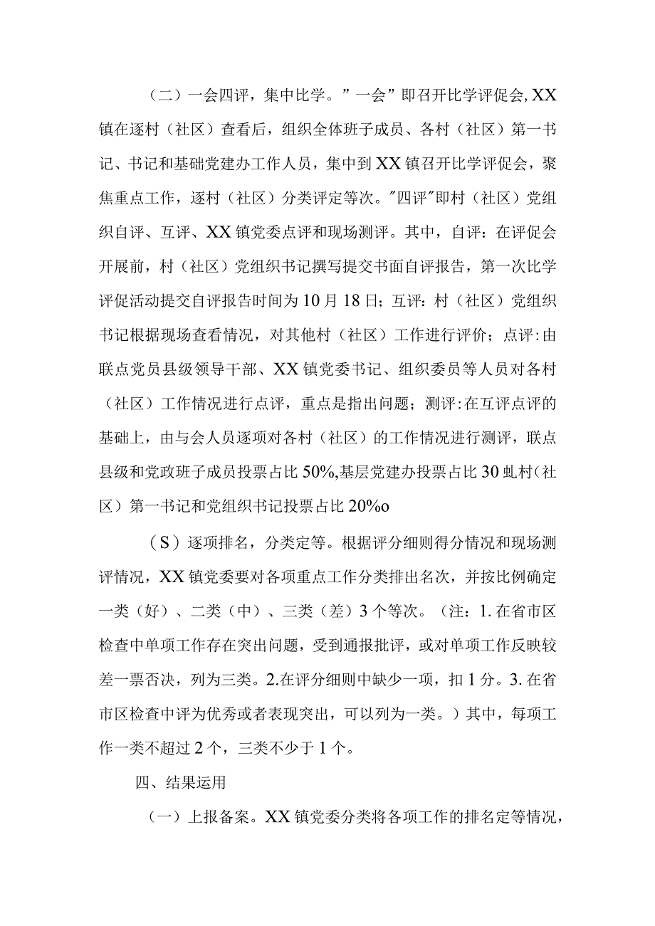 XX镇开展基层党建比学评促分类提升工作的实施方案.docx_第3页