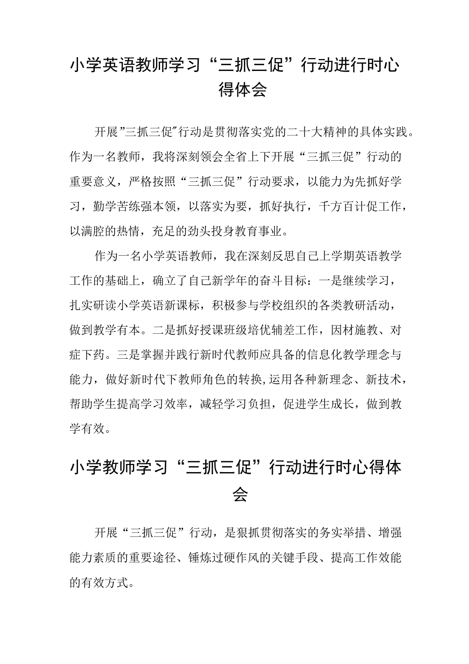 共三篇教育工作者三抓三促行动学习心得感想.docx_第2页