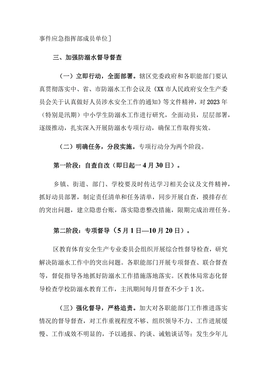 关于扎实开展2023年中小学生防溺水专项行动方案.docx_第3页