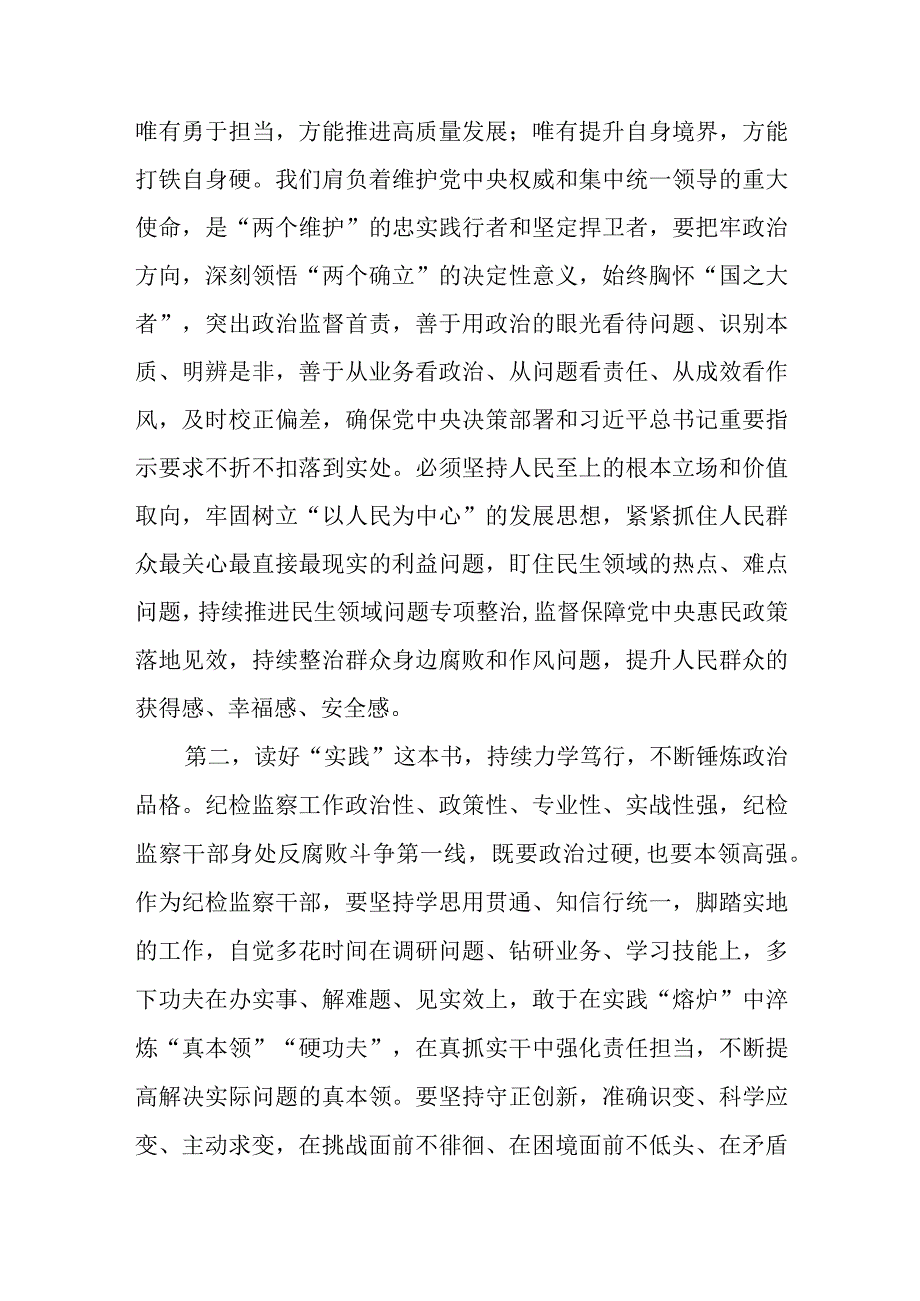 共三篇纪检监察干部队伍教育整顿个人心得体会研讨交流发言提纲.docx_第2页