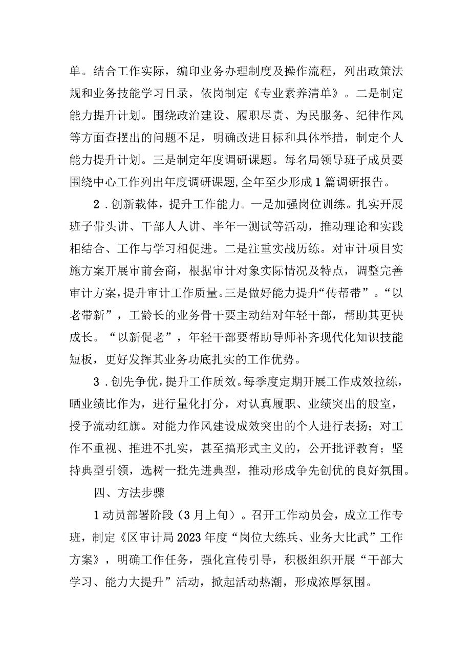 区审计局2023年度岗位大练兵业务大比武工作方案.docx_第2页