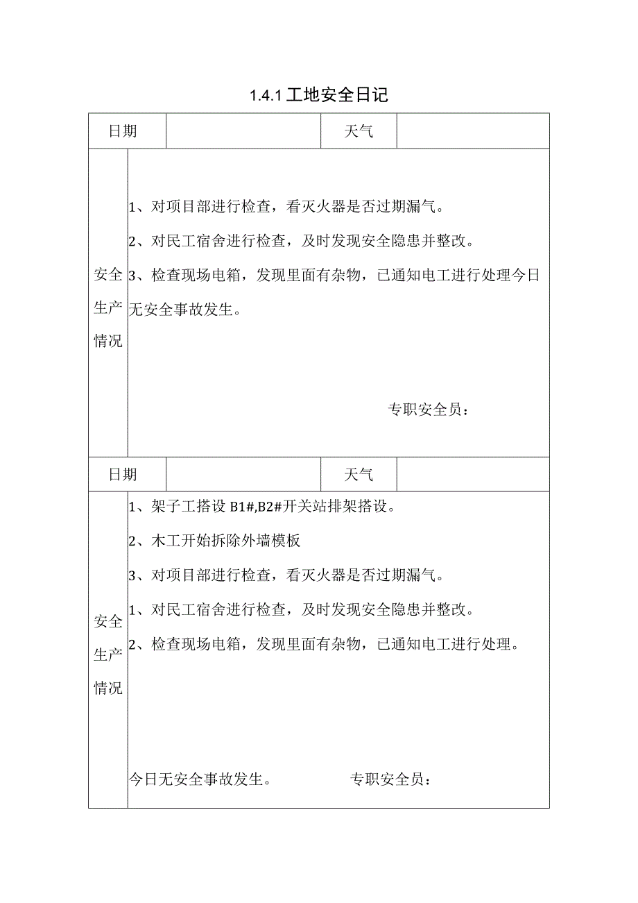 141 工地安全日记3.docx_第1页