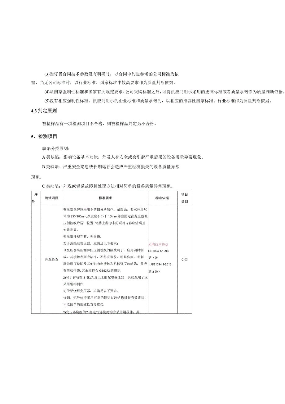 10kV油浸式变压器非晶合金型除外专项抽检标准2015版.docx_第3页