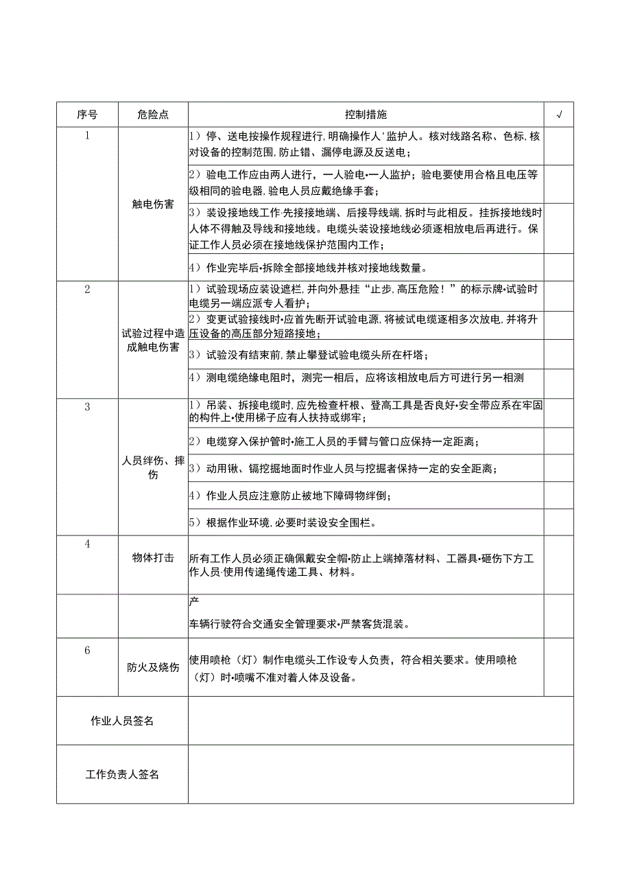 10kV电缆终端头制作安装标准化作业指导卡2023.docx_第3页