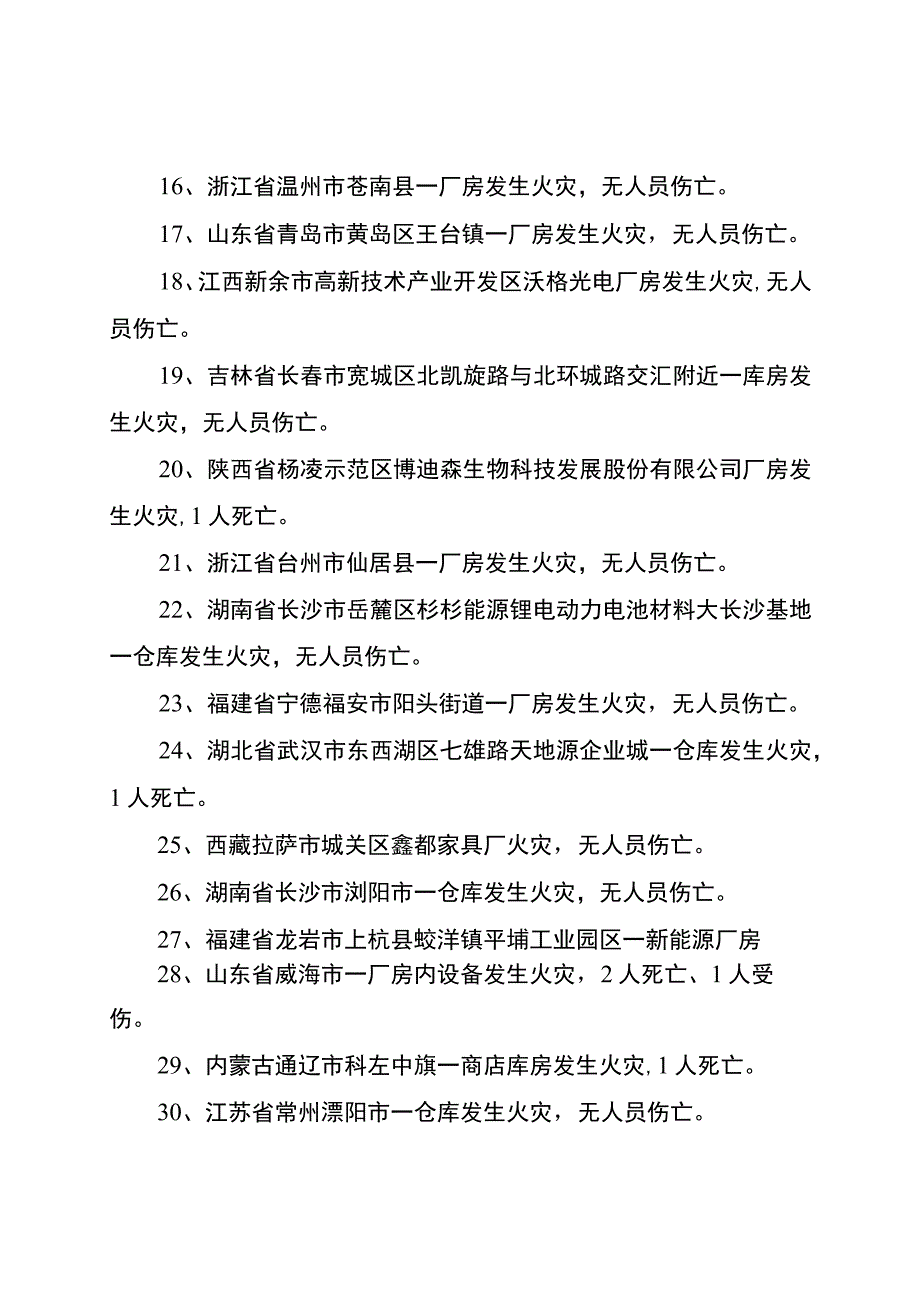 2023年以来锂电池和大跨度厂房火灾汇总.docx_第3页