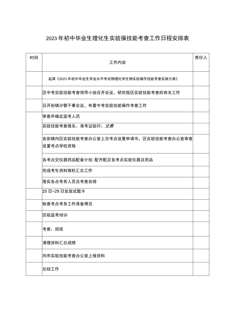 2023年初中毕业生理化生实验操技能考查工作日程安排表.docx_第1页