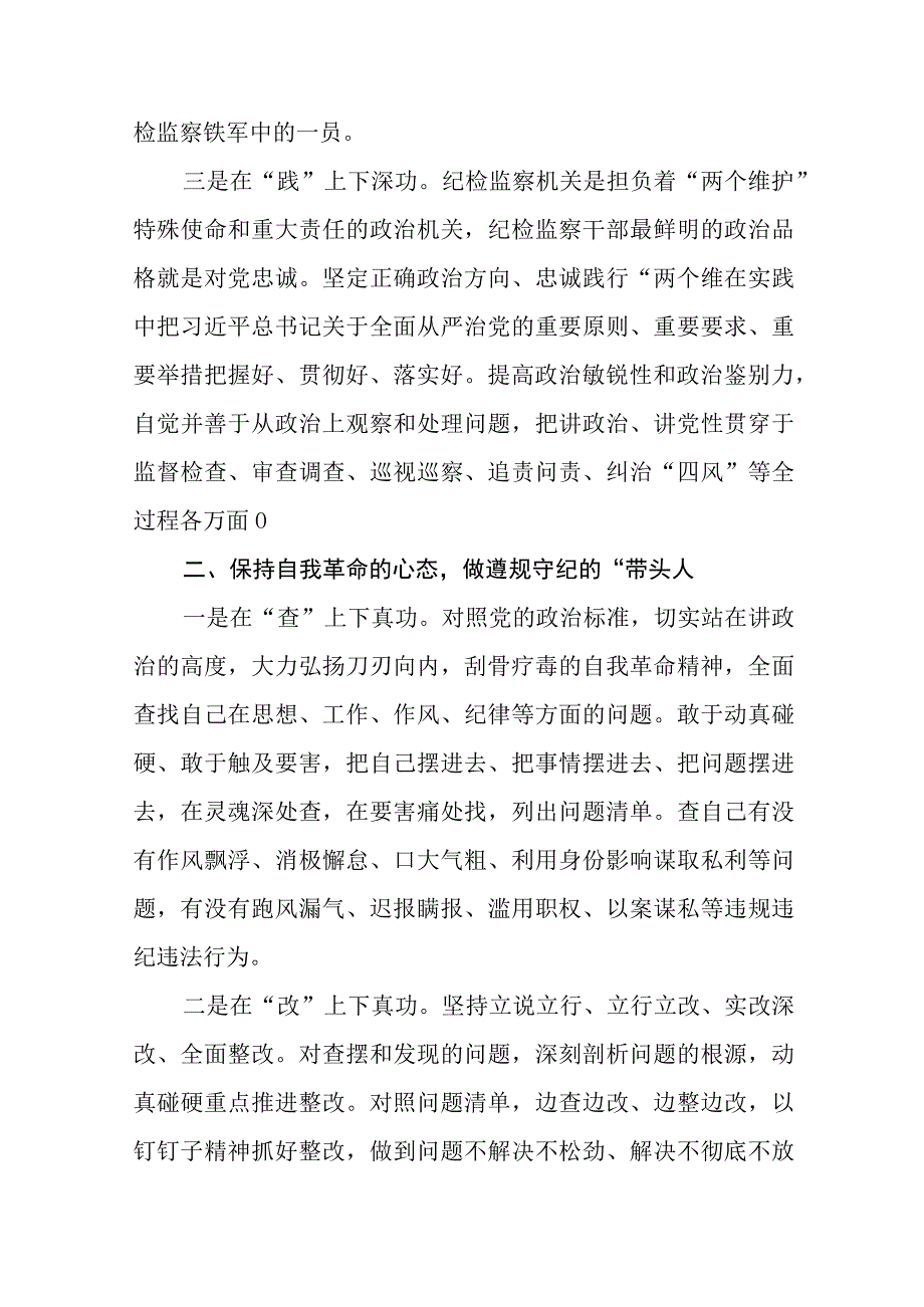 2023集团纪委书记开展纪检监察队伍教育整顿心得体会参考范文三篇.docx_第3页