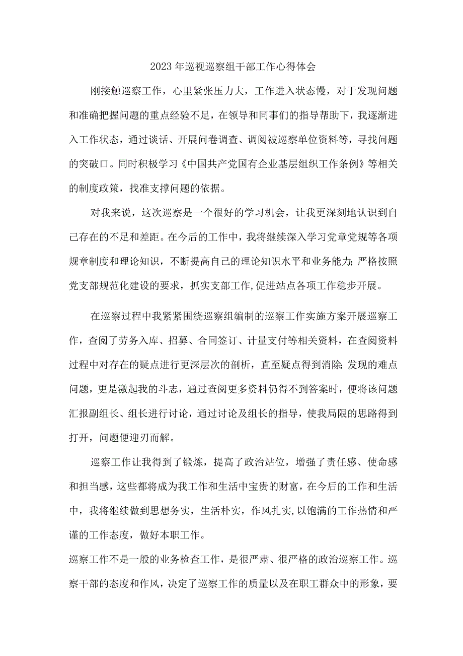 2023年纪检巡察组组长巡检工作心得体会 汇编七篇.docx_第3页