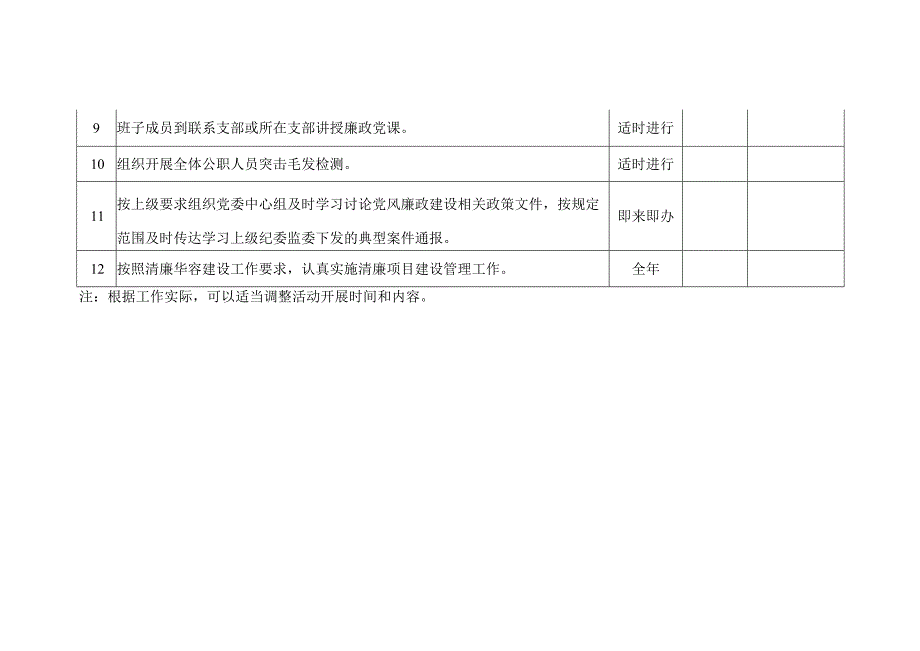 2023年度党风廉政建设活动安排表.docx_第2页