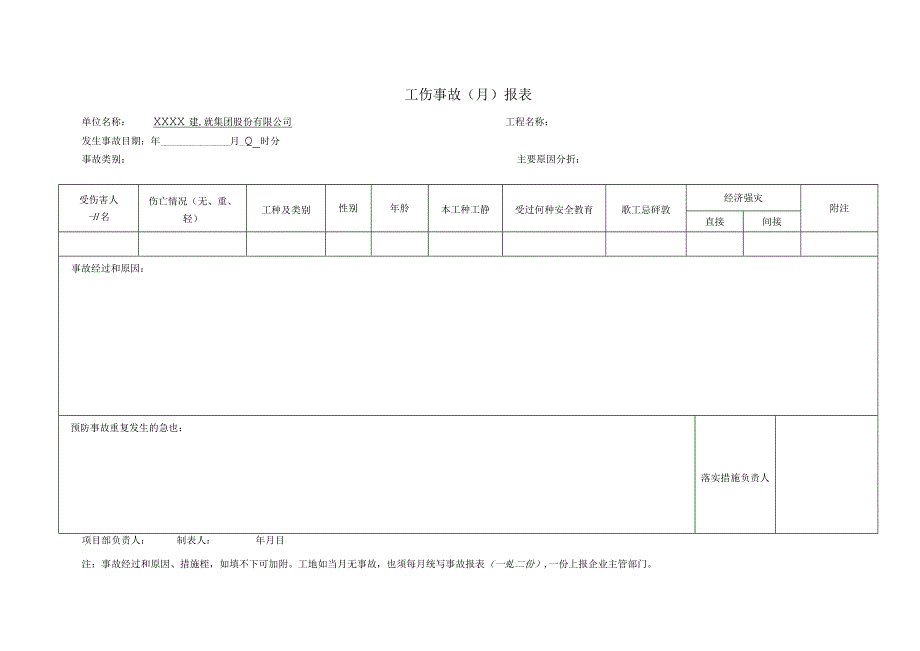 284 工伤事故月报表.docx_第2页