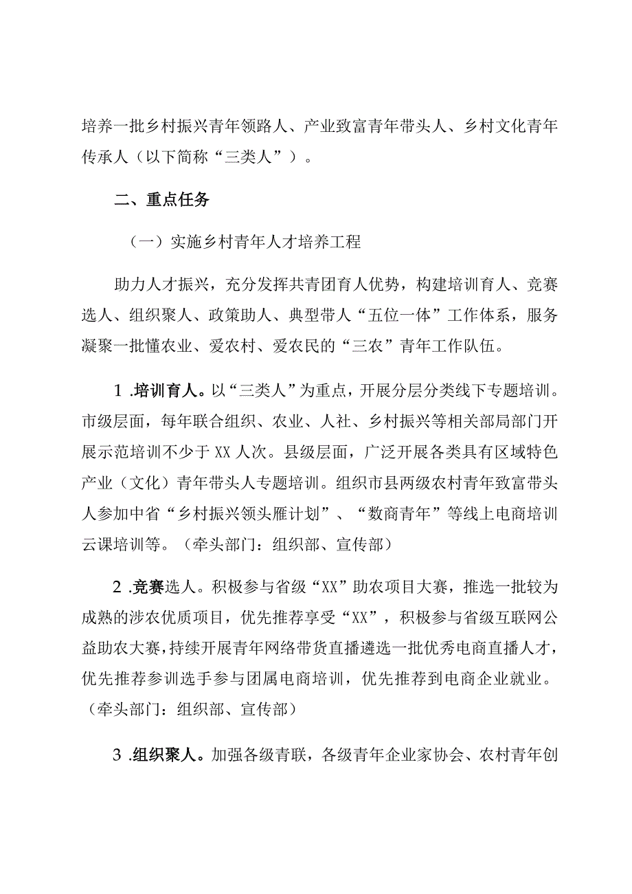 2023年推进乡村振兴青春建功行动实施方案.docx_第3页