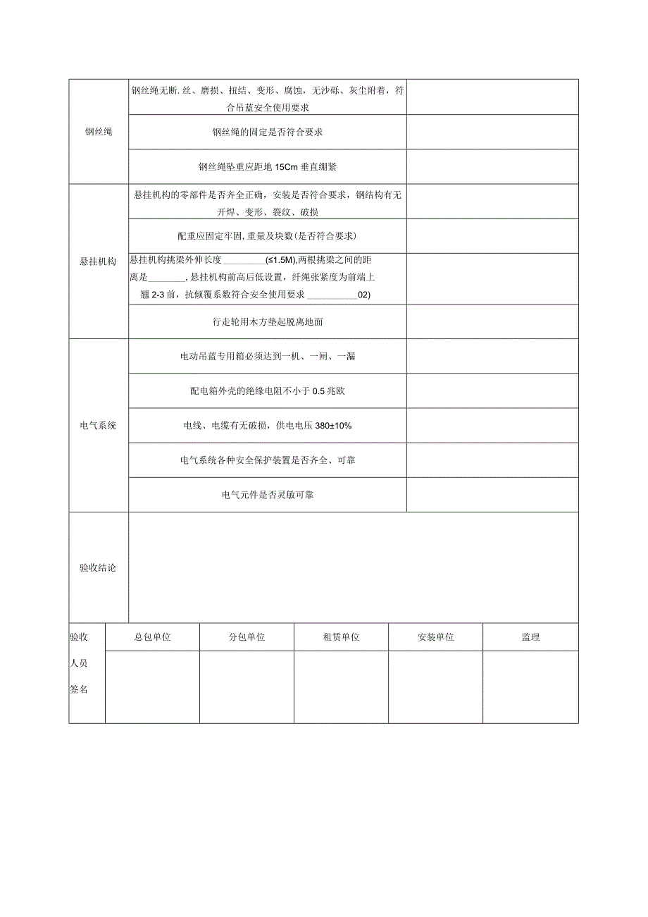 21电动吊篮检查验收表.docx_第1页