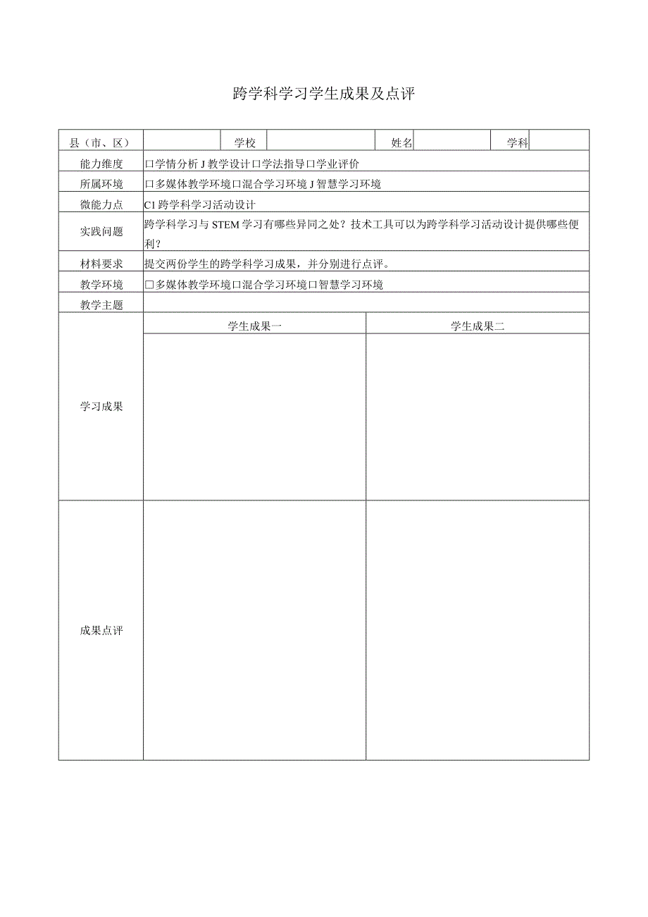 C1跨学科学习学生成果及点评.docx_第1页