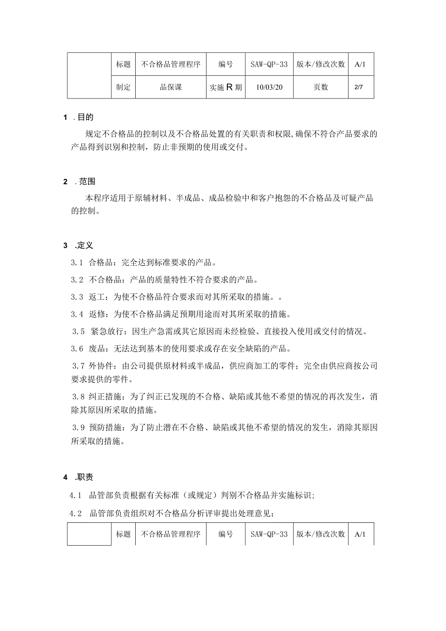 33不合格品控制程序IATF 16949程序文件.docx_第2页