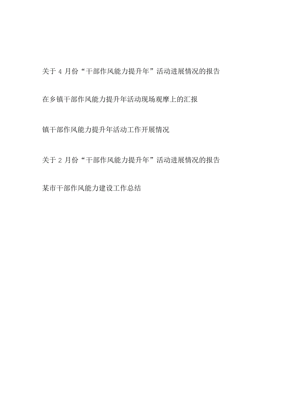 2023年干部作风能力提升年活动开展进展情况的报告汇报总结共5篇.docx_第1页