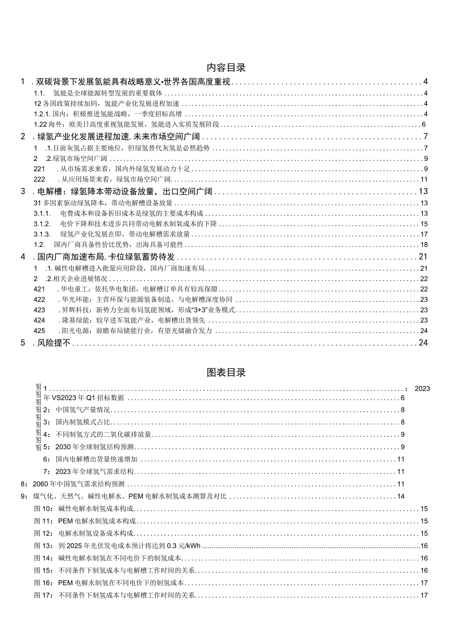 2023年氢能行业专题报告：绿氢放量在即电解槽有望率先受益.docx_第2页