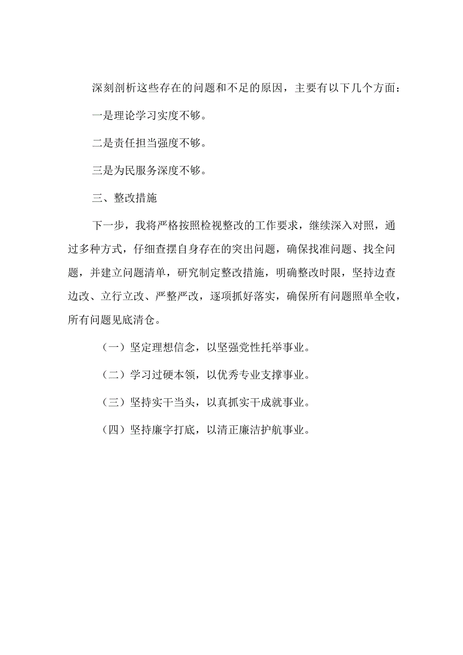 2023年纪检监察干部教育整顿六个方面个人检视报告部分内容只有题纲.docx_第3页