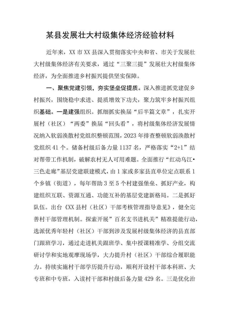 2023年某市县区发展壮大村级集体经济经验交流材料6篇.docx_第2页