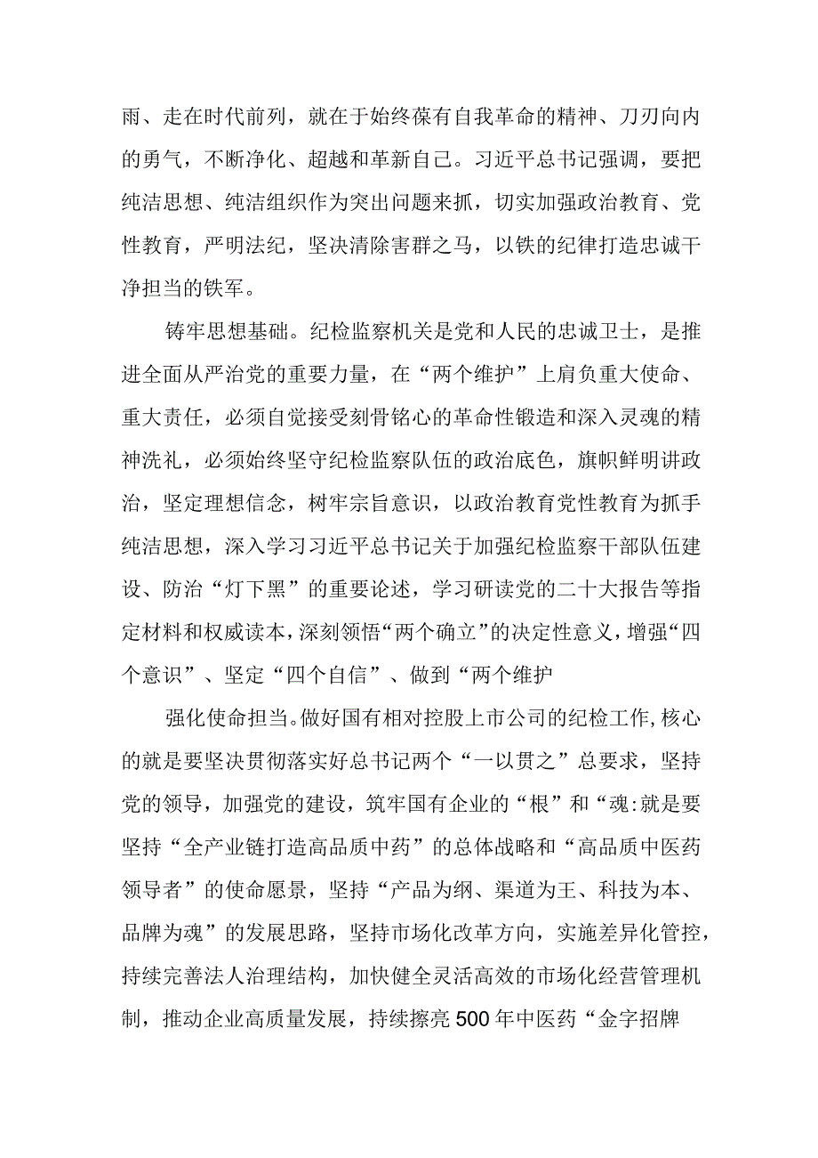 2023纪检监察干部开展纪检监察干部队伍教育整顿心得体会感悟参考范文三篇.docx_第3页