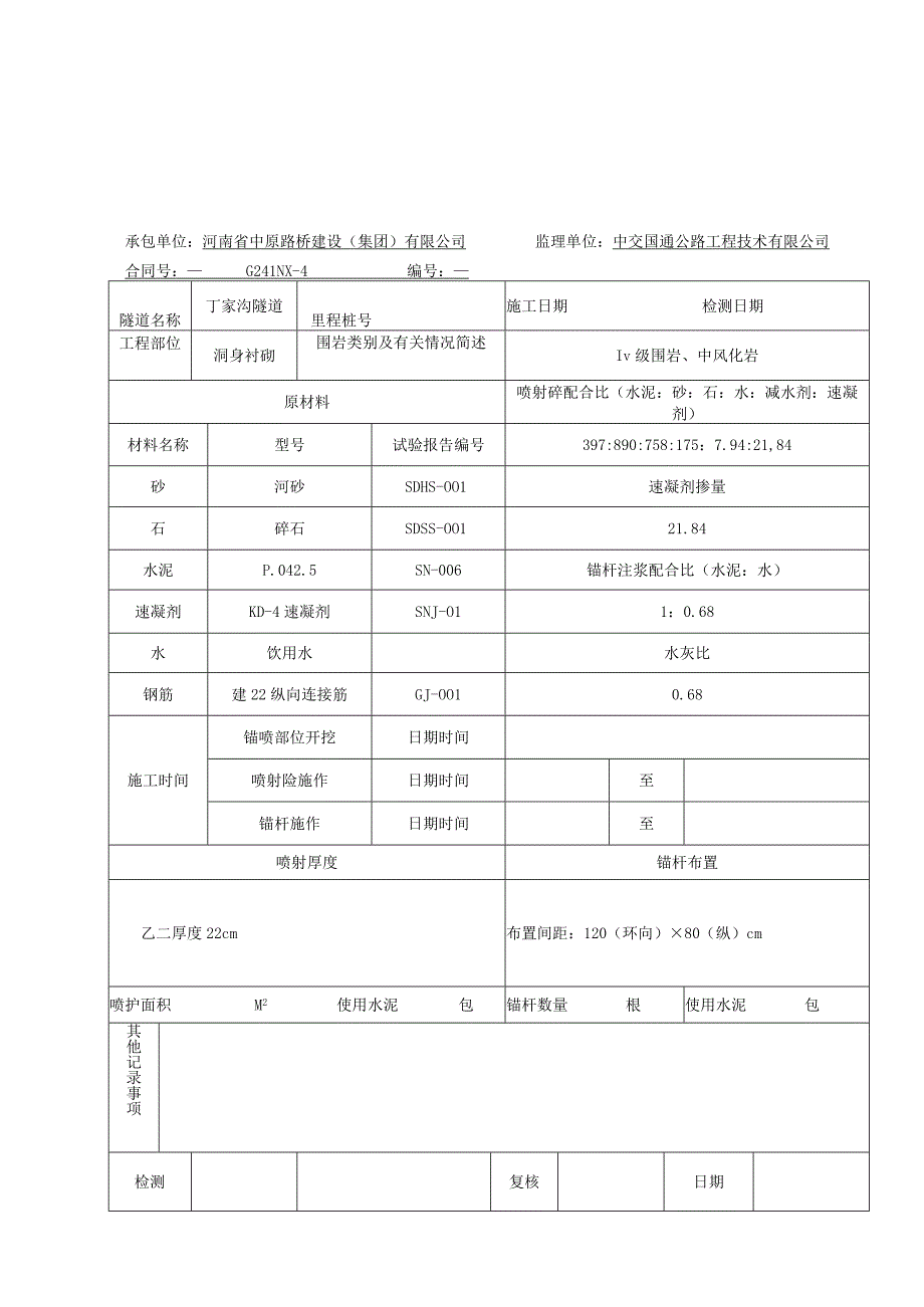 3B602 锚喷支护施工记录.docx_第1页