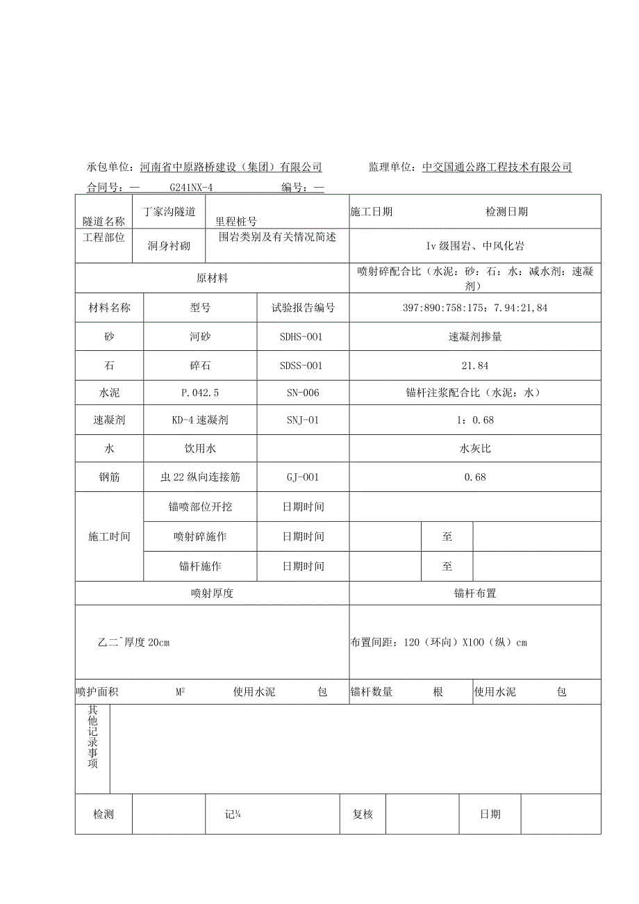 3B602 锚喷支护施工记录.docx_第2页