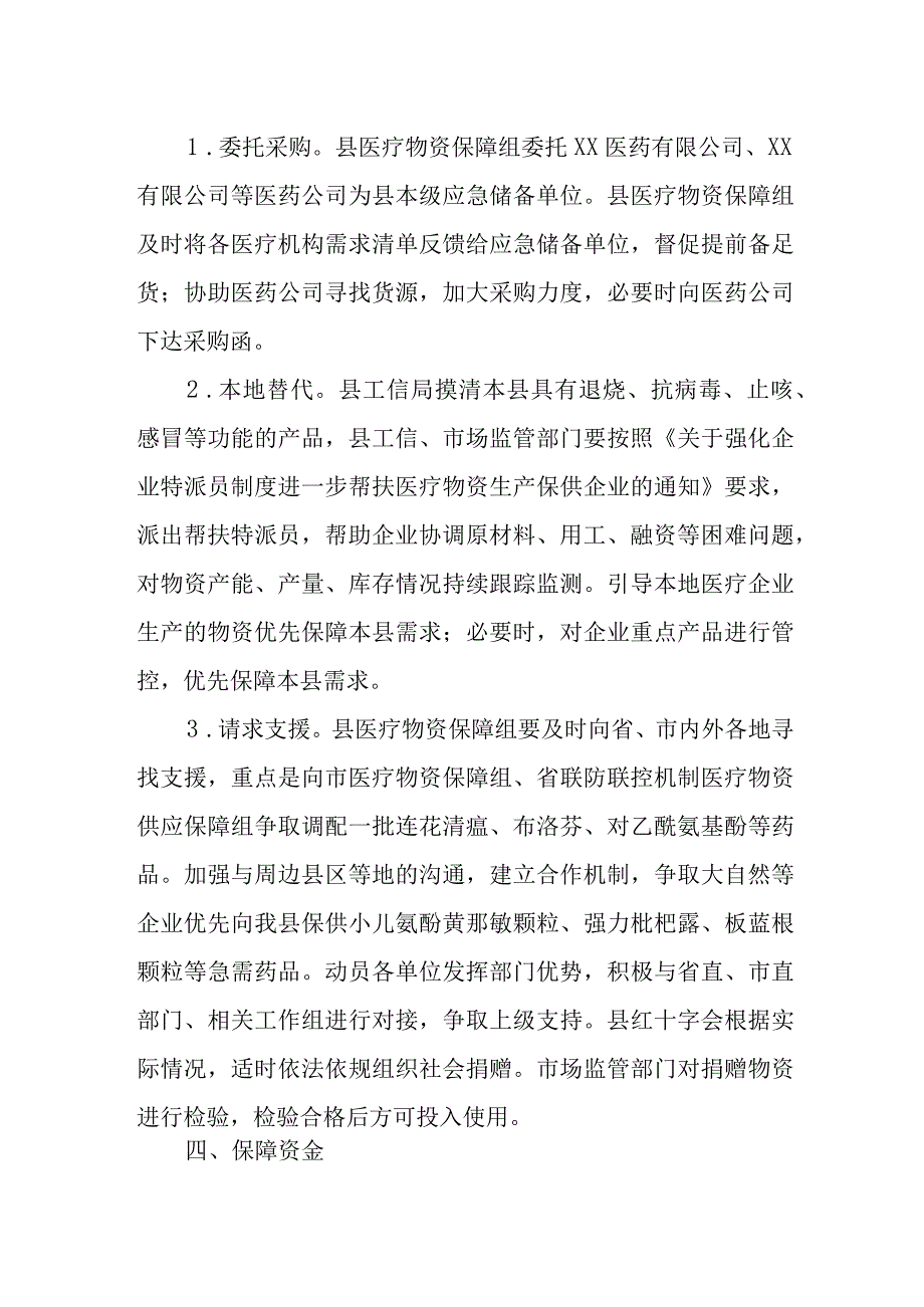 XX县新冠病毒感染医疗物资保障方案.docx_第2页