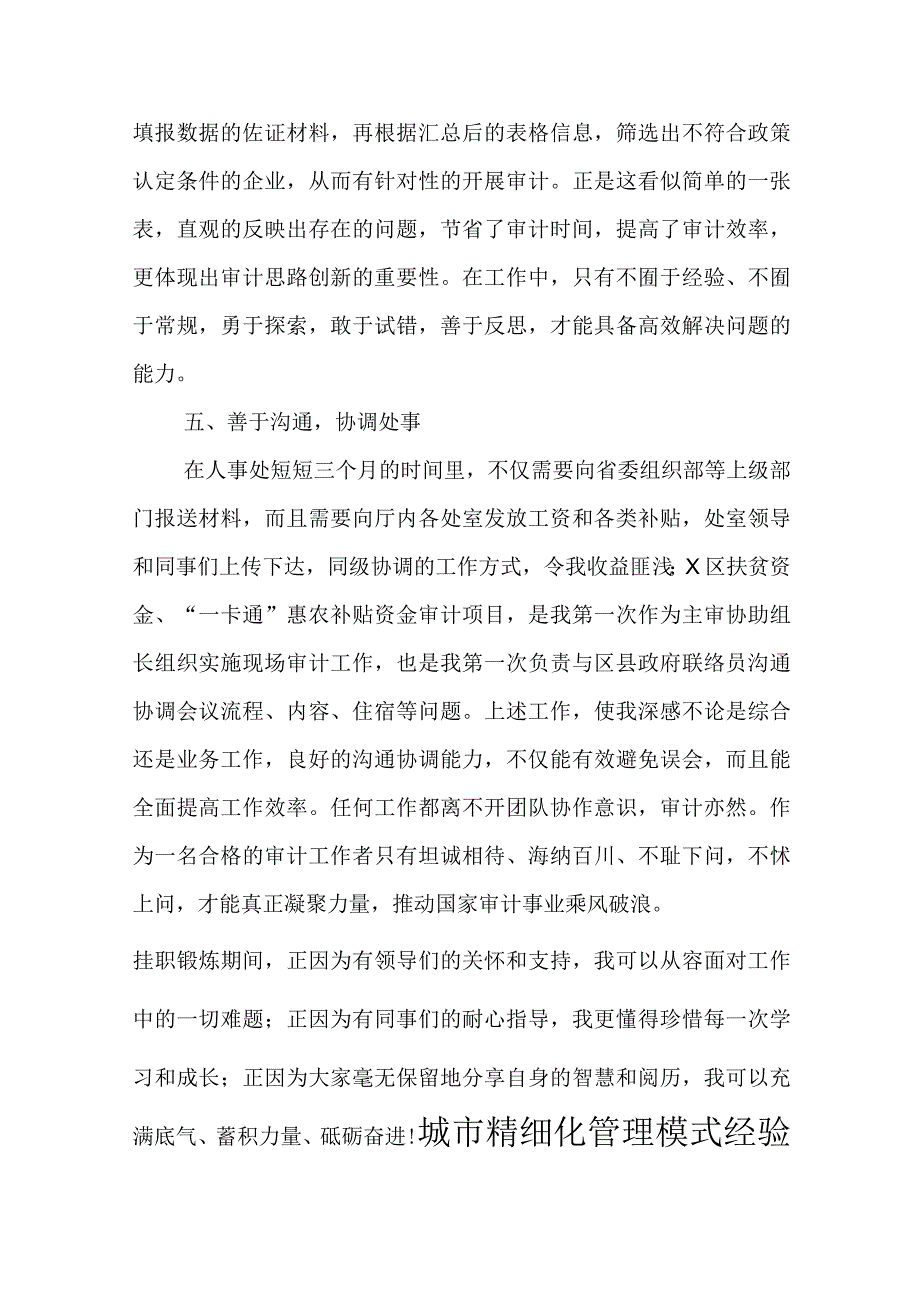 XX审计局干部挂职锻炼工作总结精选.docx_第3页