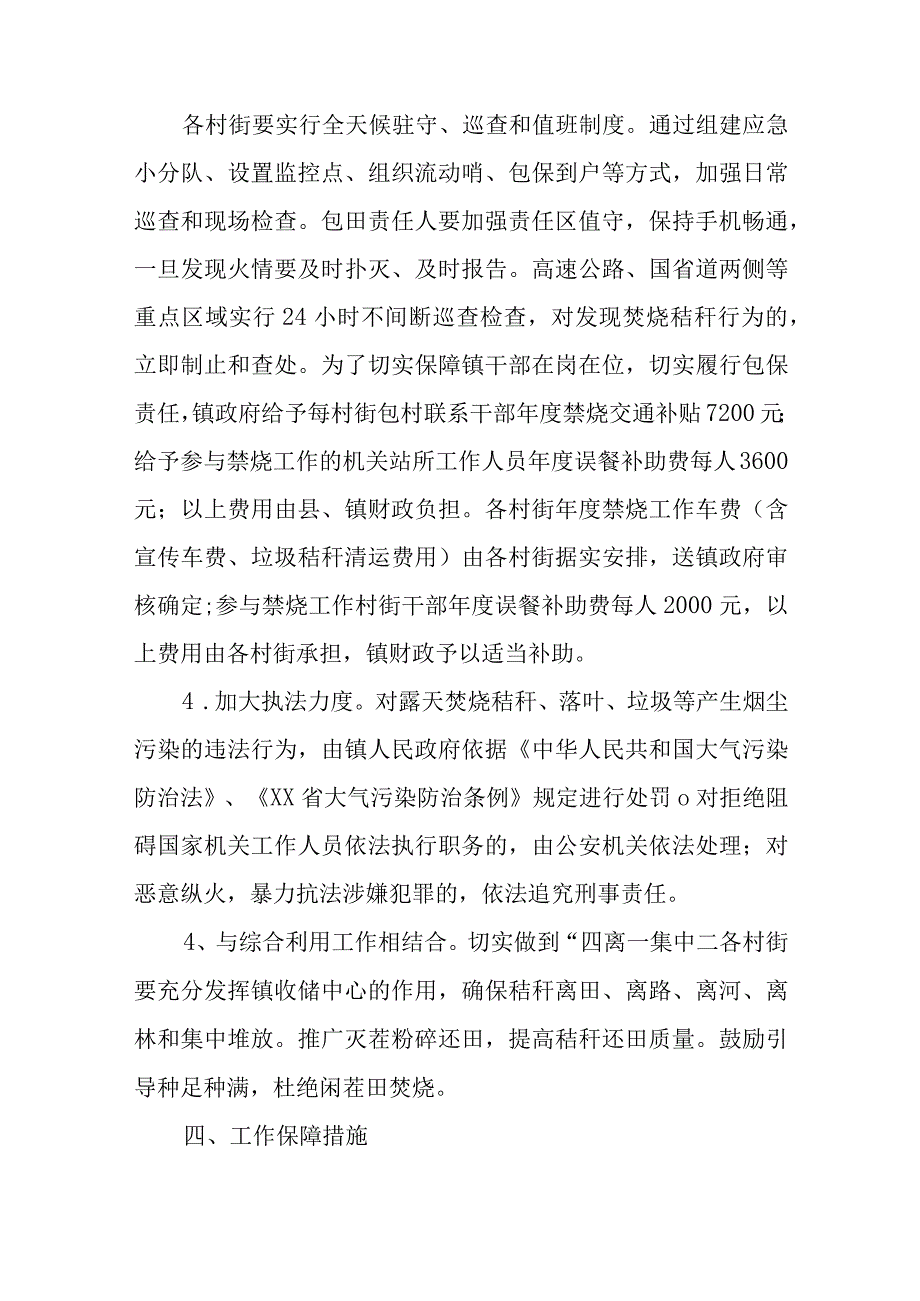 XX镇2023年秸秆禁烧和综合利用工作方案.docx_第3页