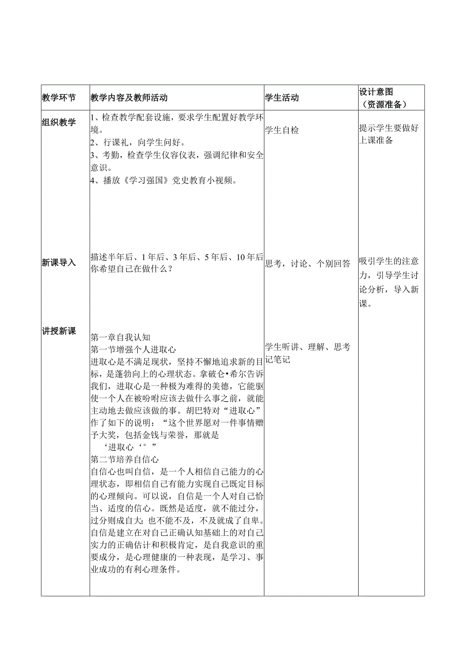 中山科技大学 《职业素养》课程优秀教案完整版 (3).docx_第3页