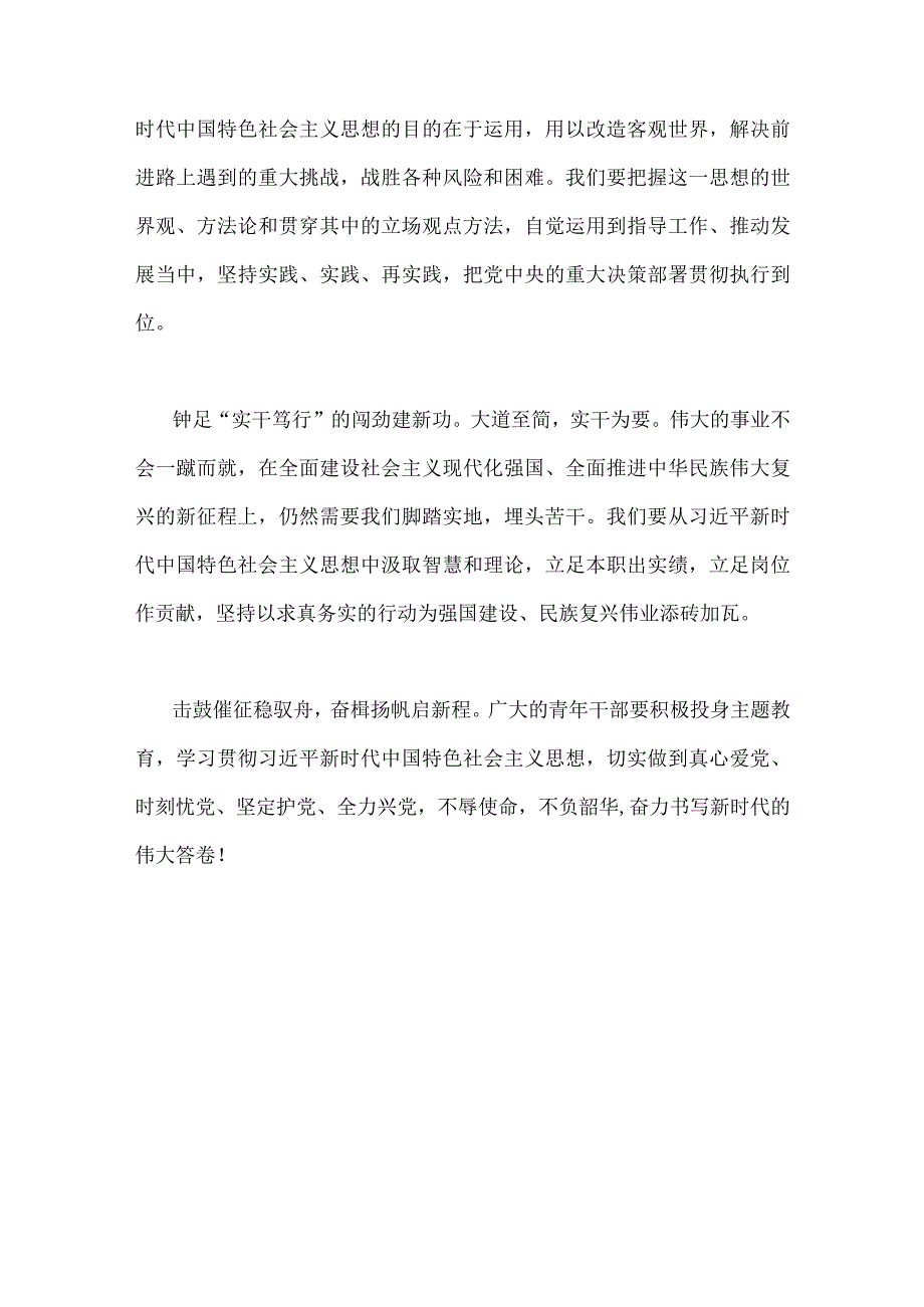 两篇文：党员领导干部2023年在主题教育工作会议上的重要讲话精神学习心得研讨发言稿.docx_第2页