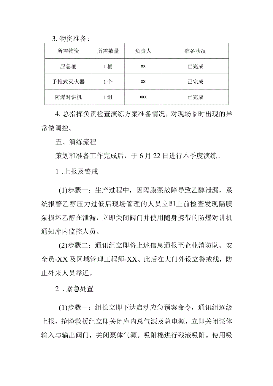 XX油液品库应急演练方案.docx_第2页