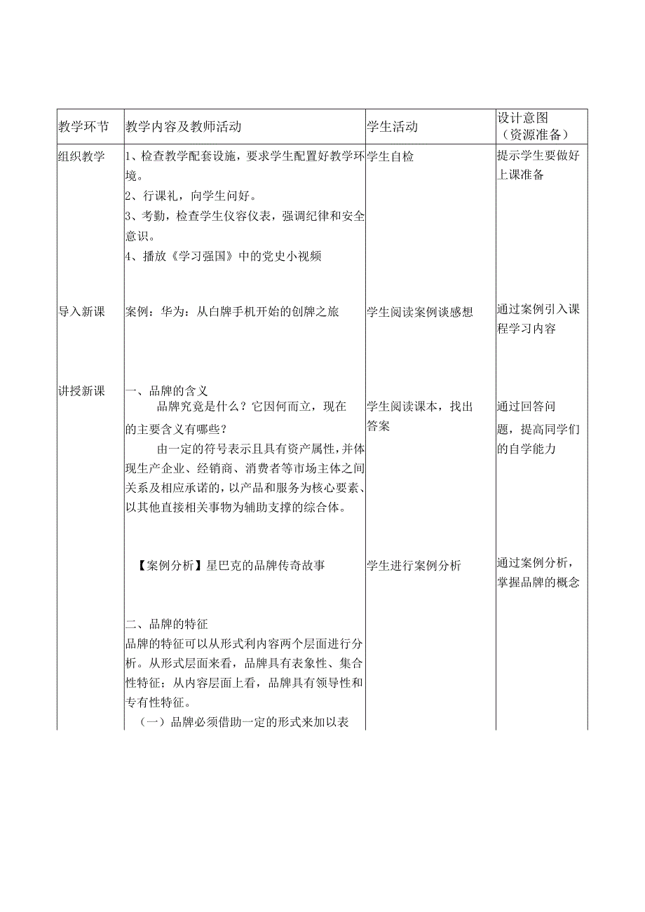 中山科技大学 《品牌管理》课程优秀教案完整版 (2).docx_第3页