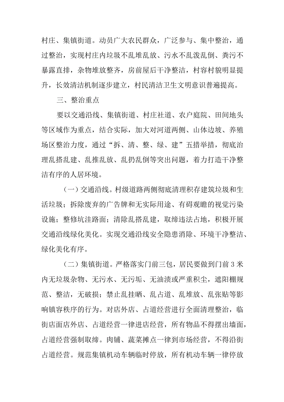 XX镇建设四美乡镇专项行动实施方案.docx_第2页