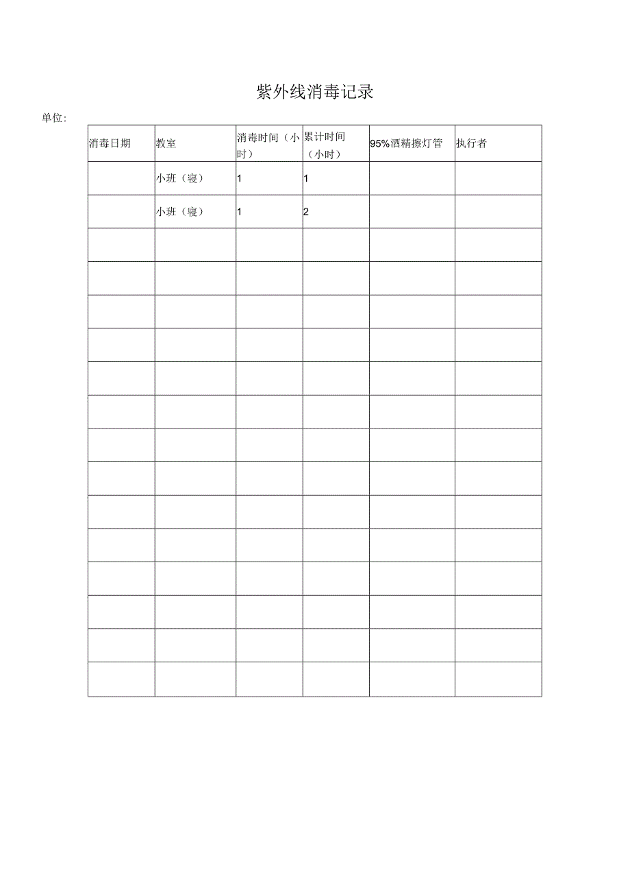 中心园紫外线消毒记录.docx_第3页