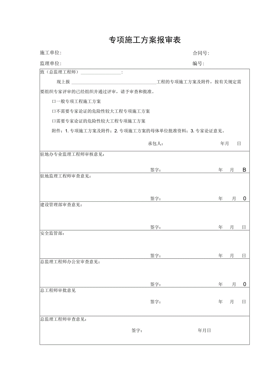 专项施工方案报审表.docx_第1页