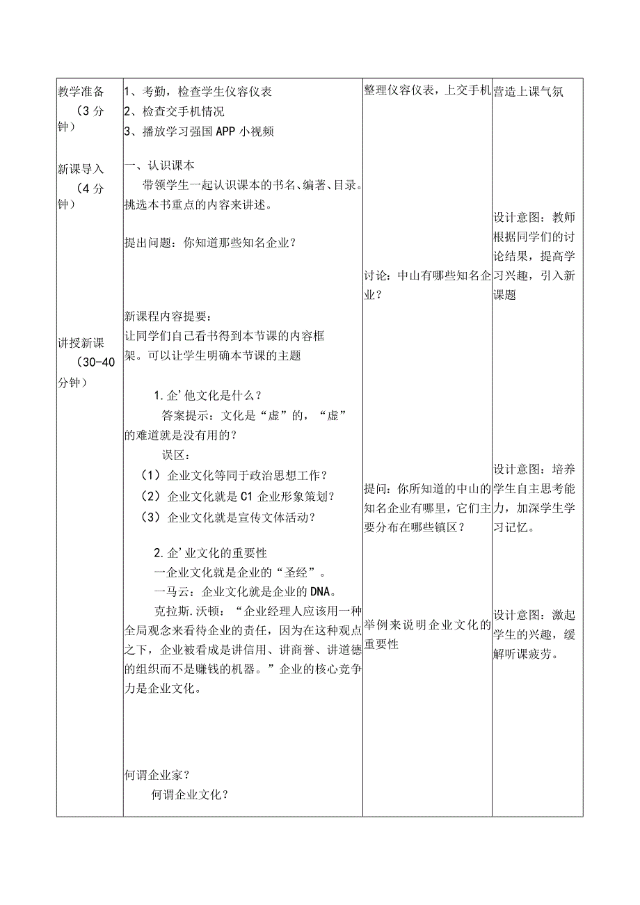 中山科技大学 《企业文化》课程优秀教案完整版.docx_第2页