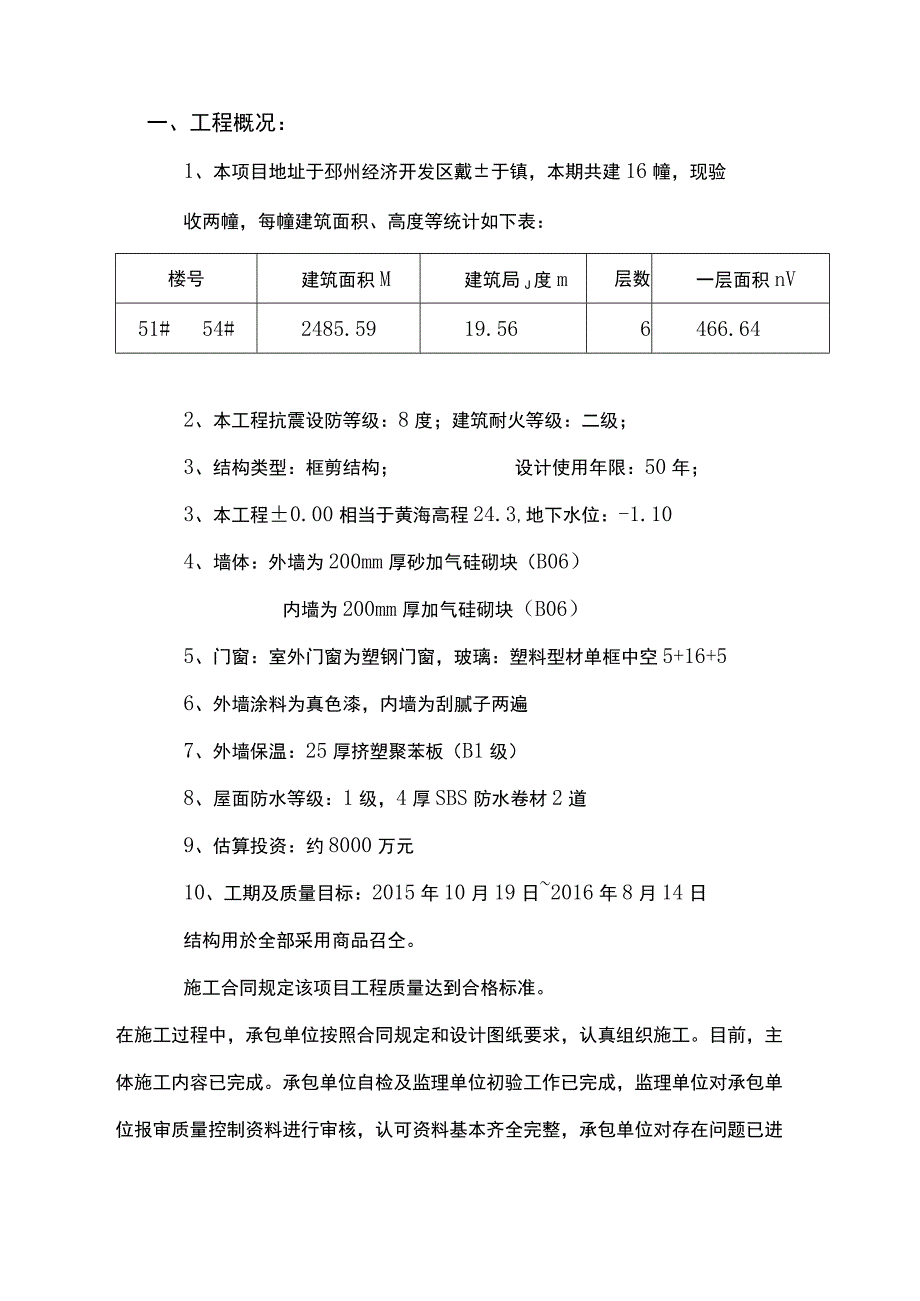 主体验收监理单位评估报告 模板.docx_第2页