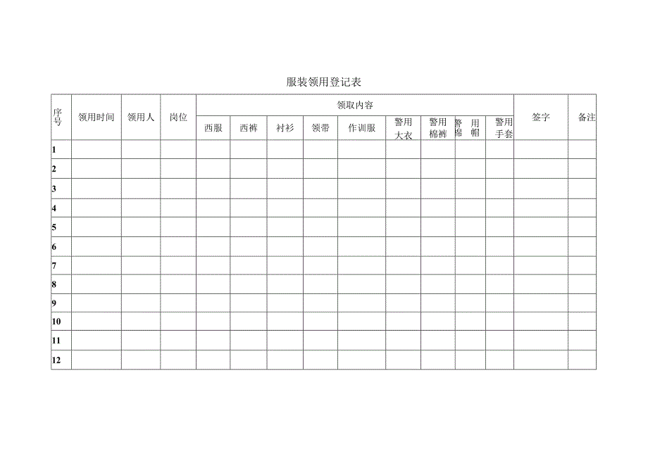 保安服装领用登记表.docx_第1页