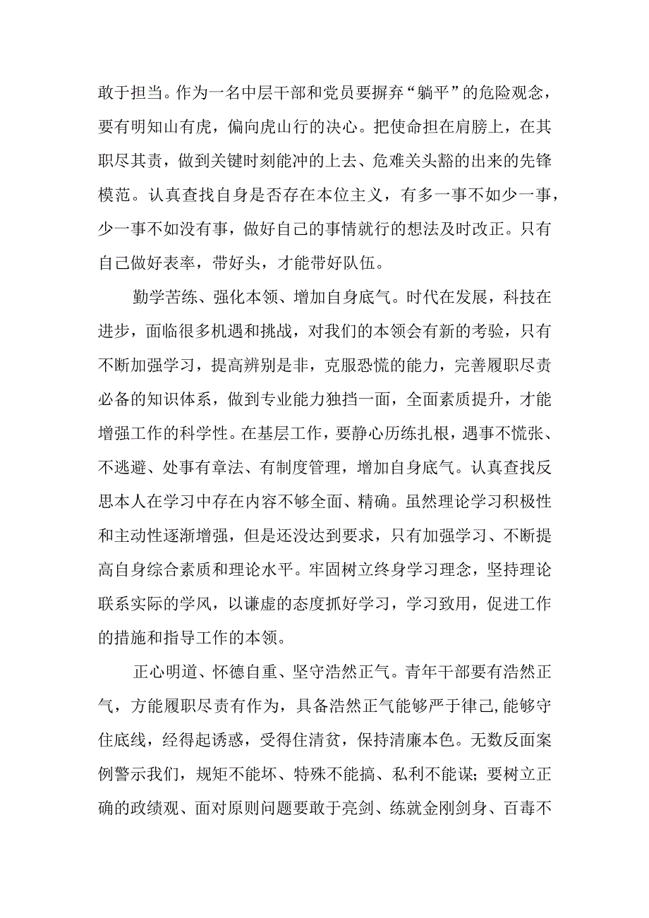 党员干部开展“四气”(提底气、保朝气、定志气、扬正气)大讨论研讨交流学习心得体会2篇.docx_第3页