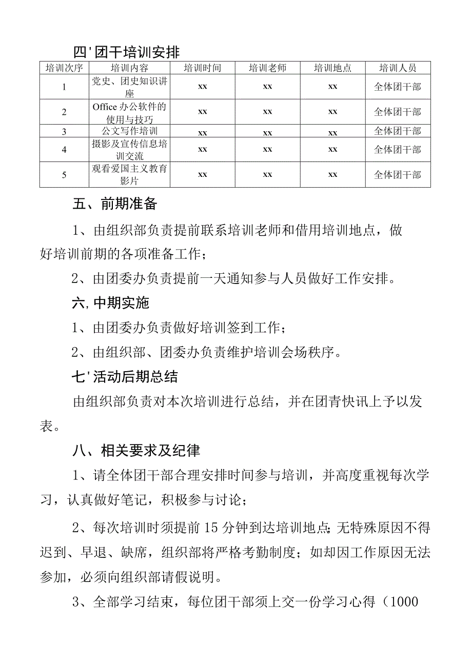 公司共青团干部培训工作实施方案集团企业2篇.docx_第2页